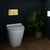 VADO Square Dual Flush Plate - Brushed Gold - Unbeatable Bathrooms
