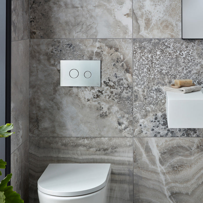 VADO Round Dual Flush Plate - Brushed Bronze - Unbeatable Bathrooms