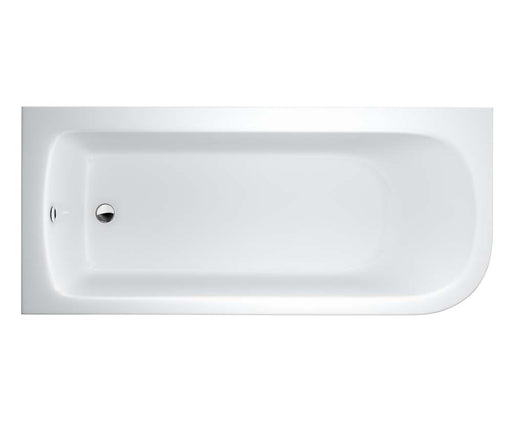 Britton Viride Vlear Line 1700 x 750mm Offset Single Ended Bath - Unbeatable Bathrooms