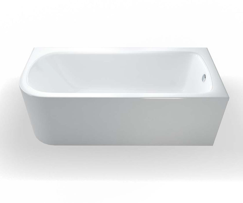 Britton Viride Vlear Line 1700 x 750mm Offset Single Ended Bath - Unbeatable Bathrooms