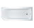 Britton Viride Vlear Line 1700 x 750mm Offset Single Ended Bath - Unbeatable Bathrooms