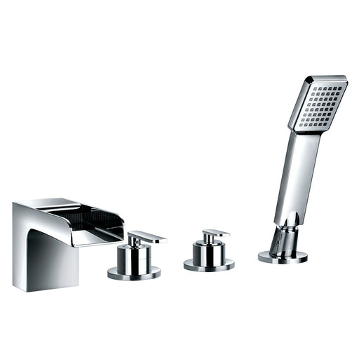 Flova Cascade 4-Hole Deck Mounted Bath and Shower Mixer - Unbeatable Bathrooms