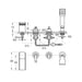 Flova Cascade 4-Hole Deck Mounted Bath and Shower Mixer - Unbeatable Bathrooms