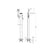 Flova Cascade Floor Standing Bath and Shower Mixer - Unbeatable Bathrooms