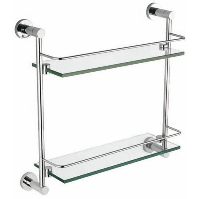 The White Space Capita Double Glass Shelf - Unbeatable Bathrooms