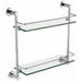The White Space Capita Double Glass Shelf - Unbeatable Bathrooms