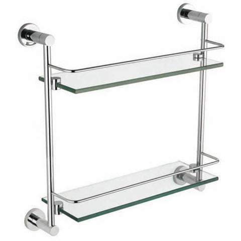 The White Space Capita Double Glass Shelf - Unbeatable Bathrooms