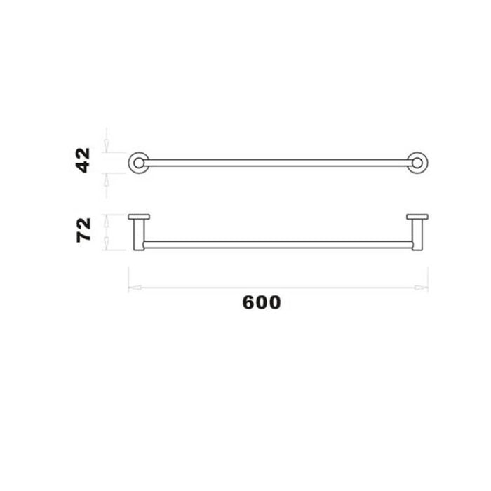 The White Space Capita Towel Rail Chrome - Unbeatable Bathrooms