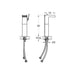 Flova Cascade 260mm Tall Basin Mixer with Slotted Clicker Waste Set - Unbeatable Bathrooms