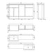 Hudson Reed Fusion 1500mm Vanity Unit Pack - Floor Standing 3 Door Unit - Unbeatable Bathrooms