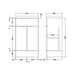 Hudson Reed Fusion Vanity Unit - Floor Standing 2 Door Unit with Basin (Full Depth) - Unbeatable Bathrooms