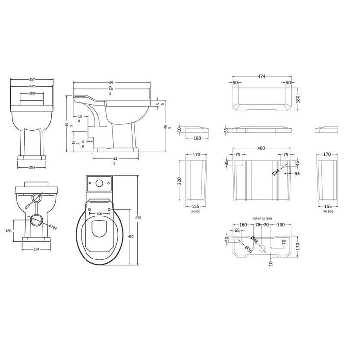 Hudson Reed Richmond Close Coupled Toilet - Unbeatable Bathrooms