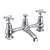 Burlington Claremont 2 Tap Hole Bridge Basin Mixer with Plug & Chain Waste & Swivel Spout - Unbeatable Bathrooms