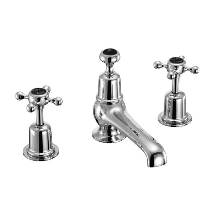Burlington Claremont 3 Tap Hole Mixer with Pop-up Waste - Unbeatable Bathrooms