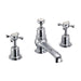 Burlington Claremont 3 Tap Hole Mixer with Pop-up Waste - Unbeatable Bathrooms