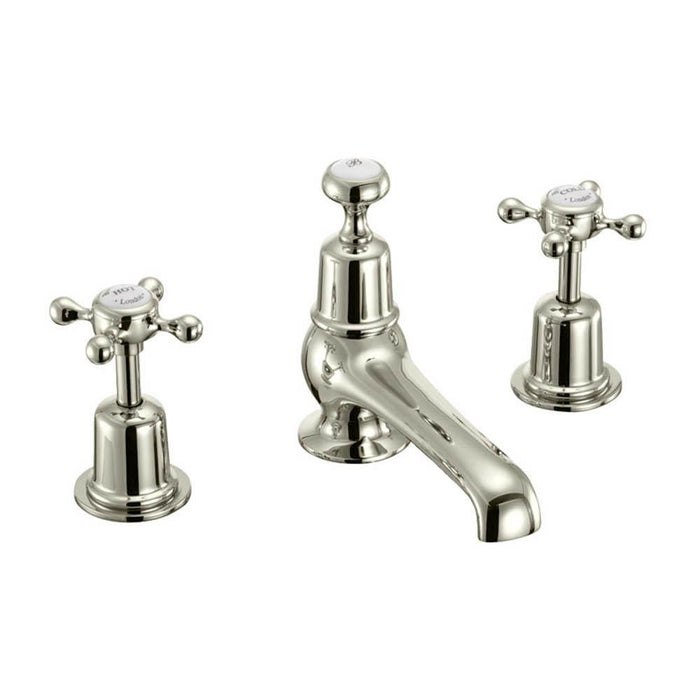 Burlington Claremont 3 Tap Hole Mixer with Pop-up Waste - Unbeatable Bathrooms