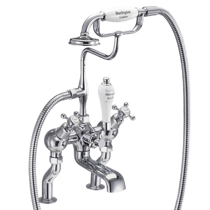 Burlington Claremont Angled Bath Shower Mixer Deck Mounted - Unbeatable Bathrooms