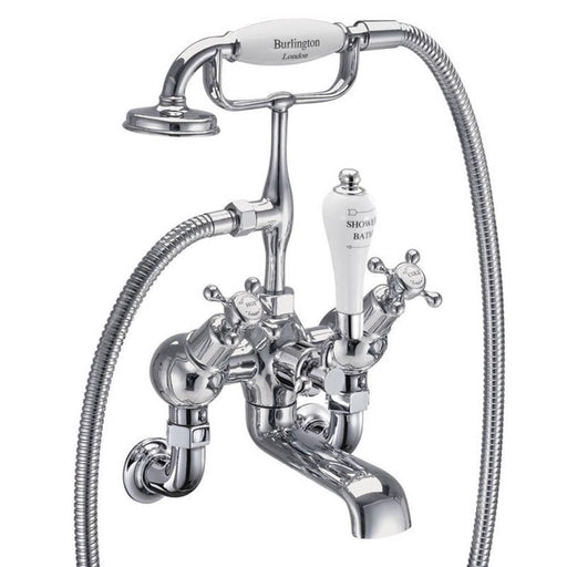 Burlington Claremont Angled Bath Shower Mixer Wall Mounted - Unbeatable Bathrooms
