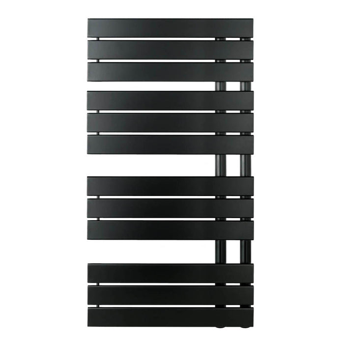JTP Cleo Heated Towel Rail - Matt Black - Unbeatable Bathrooms