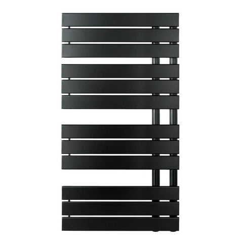 JTP Cleo Heated Towel Rail - Matt Black - Unbeatable Bathrooms