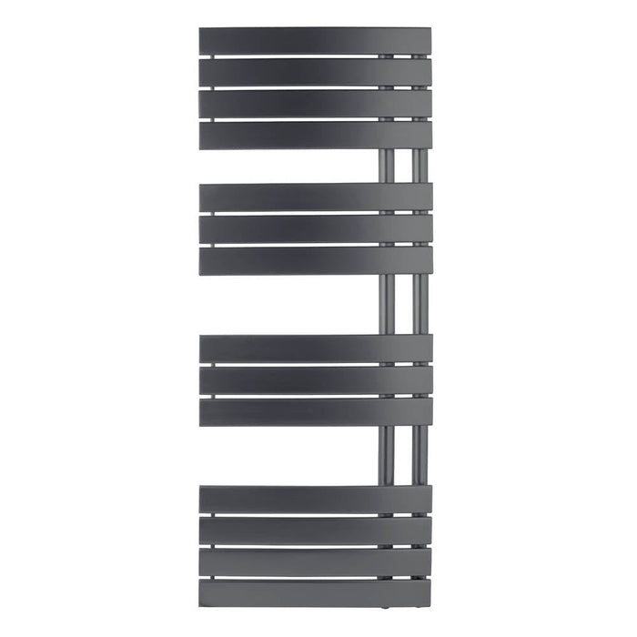 JTP Cleo Heated Towel Rail - Brushed Black - Unbeatable Bathrooms