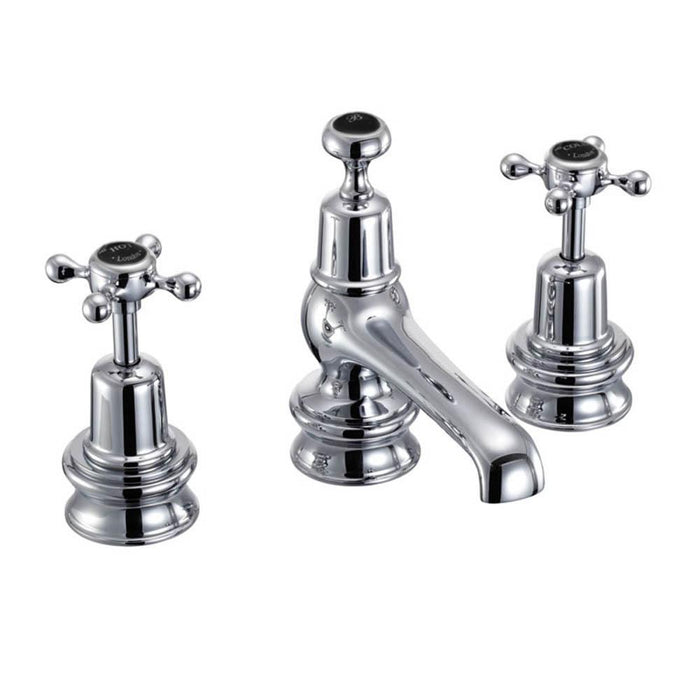 Burlington Claremont Regent 3 Tap Hole Mixer with Pop-up Waste - Unbeatable Bathrooms