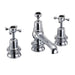 Burlington Claremont Regent 3 Tap Hole Mixer with Pop-up Waste - Unbeatable Bathrooms