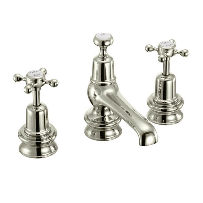 Burlington Claremont Regent 3 Tap Hole Mixer with Pop-up Waste - Unbeatable Bathrooms