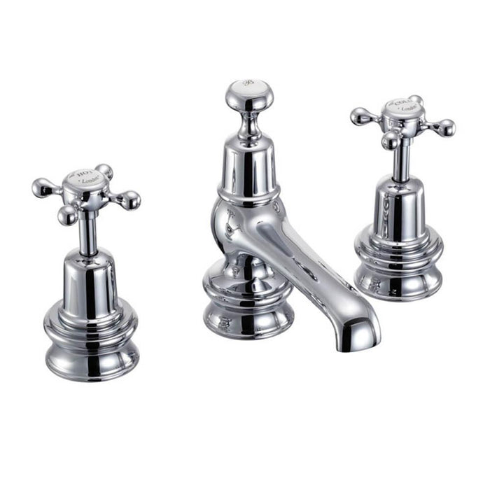 Burlington Claremont Regent 3 Tap Hole Mixer with Pop-up Waste - Unbeatable Bathrooms