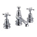 Burlington Claremont Regent 3 Tap Hole Mixer with Pop-up Waste - Unbeatable Bathrooms