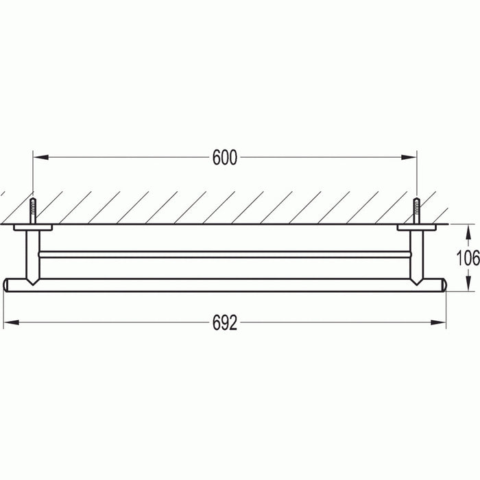 Flova Coco 688mm Double Towel Bar - Unbeatable Bathrooms
