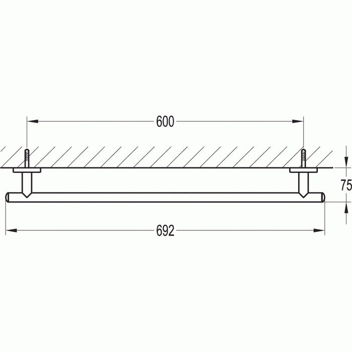 Flova Coco 688mm Single Towel Bar - Unbeatable Bathrooms