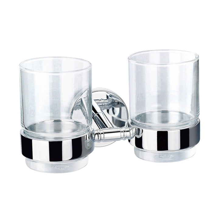 Flova Coco Double Tumbler Holder with Glasses - Unbeatable Bathrooms