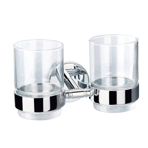 Flova Coco Double Tumbler Holder with Glasses - Unbeatable Bathrooms