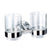 Flova Coco Double Tumbler Holder with Glasses - Unbeatable Bathrooms