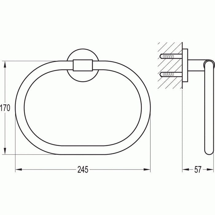 Flova Coco Towel Ring - Unbeatable Bathrooms