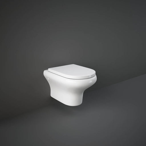 RAK Ceramics Compact 52cm Rimless Wall Hung Toilet with Hidden Fixations - Unbeatable Bathrooms