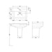 Hudson Reed Arlo 550mm 1TH Semi Pedestal Basin - Unbeatable Bathrooms