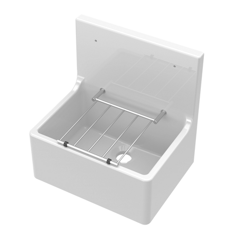 Nuie Fireclay Cleaner Sink - 515 x 535 x 393mm Inc Waste - Unbeatable Bathrooms