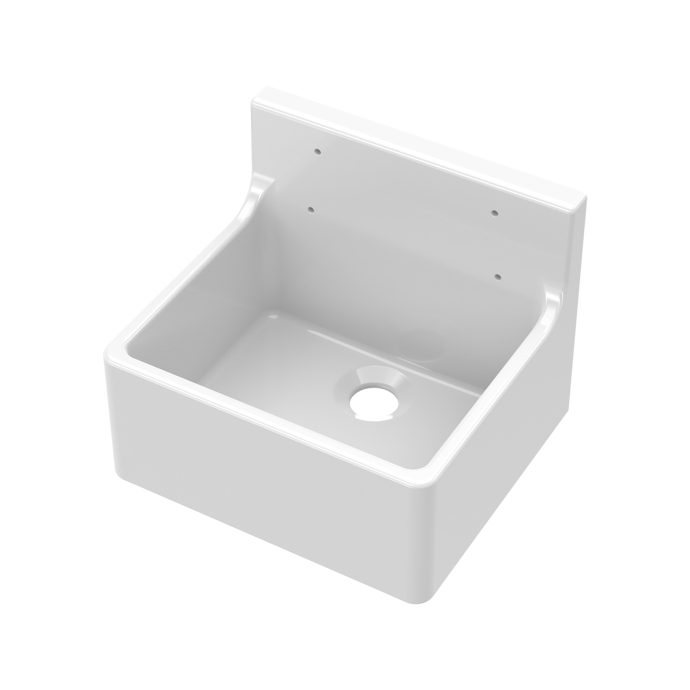 Nuie Fireclay Cleaner Sink - 455 x 362 x 396mm Inc Waste - Unbeatable Bathrooms