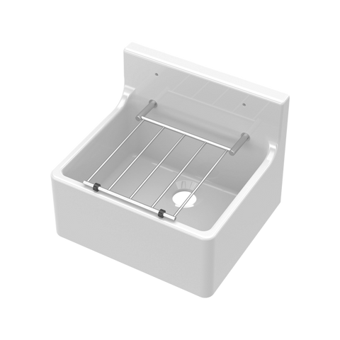 Nuie Fireclay Cleaner Sink - 455 x 362 x 396mm Inc Waste - Unbeatable Bathrooms