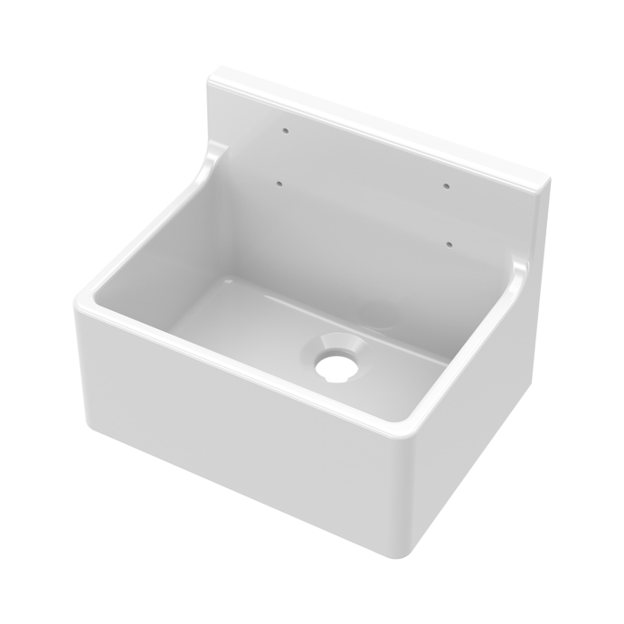 Nuie Fireclay Cleaner Sink - 515 x 382 x 393mm Inc Waste - Unbeatable Bathrooms