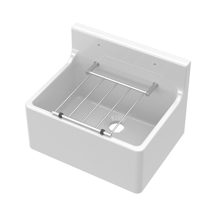 Nuie Fireclay Cleaner Sink - 515 x 382 x 393mm Inc Waste - Unbeatable Bathrooms