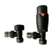 Essential Anthracite Angled Thermostatic Radiator Valve Pack (Pairs) - Unbeatable Bathrooms