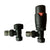 Essential Anthracite Angled Thermostatic Radiator Valve Pack (Pairs) - Unbeatable Bathrooms