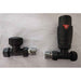 Essential Anthracite Straight Thermostatic Radiator Valve Pack (Pairs) - Unbeatable Bathrooms