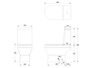 Britton Curve 2 Rimless Open Back Close Coupled Toilet with Soft Close Seat - Unbeatable Bathrooms