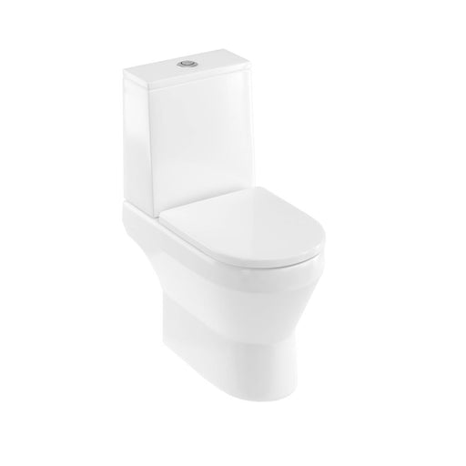Britton Curve 2 Rimless Open Back Close Coupled Toilet with Soft Close Seat - Unbeatable Bathrooms