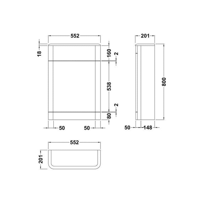 Hudson Reed Solar 55cm WC Unit - Unbeatable Bathrooms