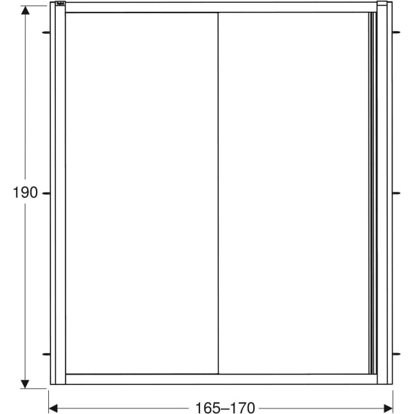Geberit Geo Sliding Door - 8mm Glass - Unbeatable Bathrooms